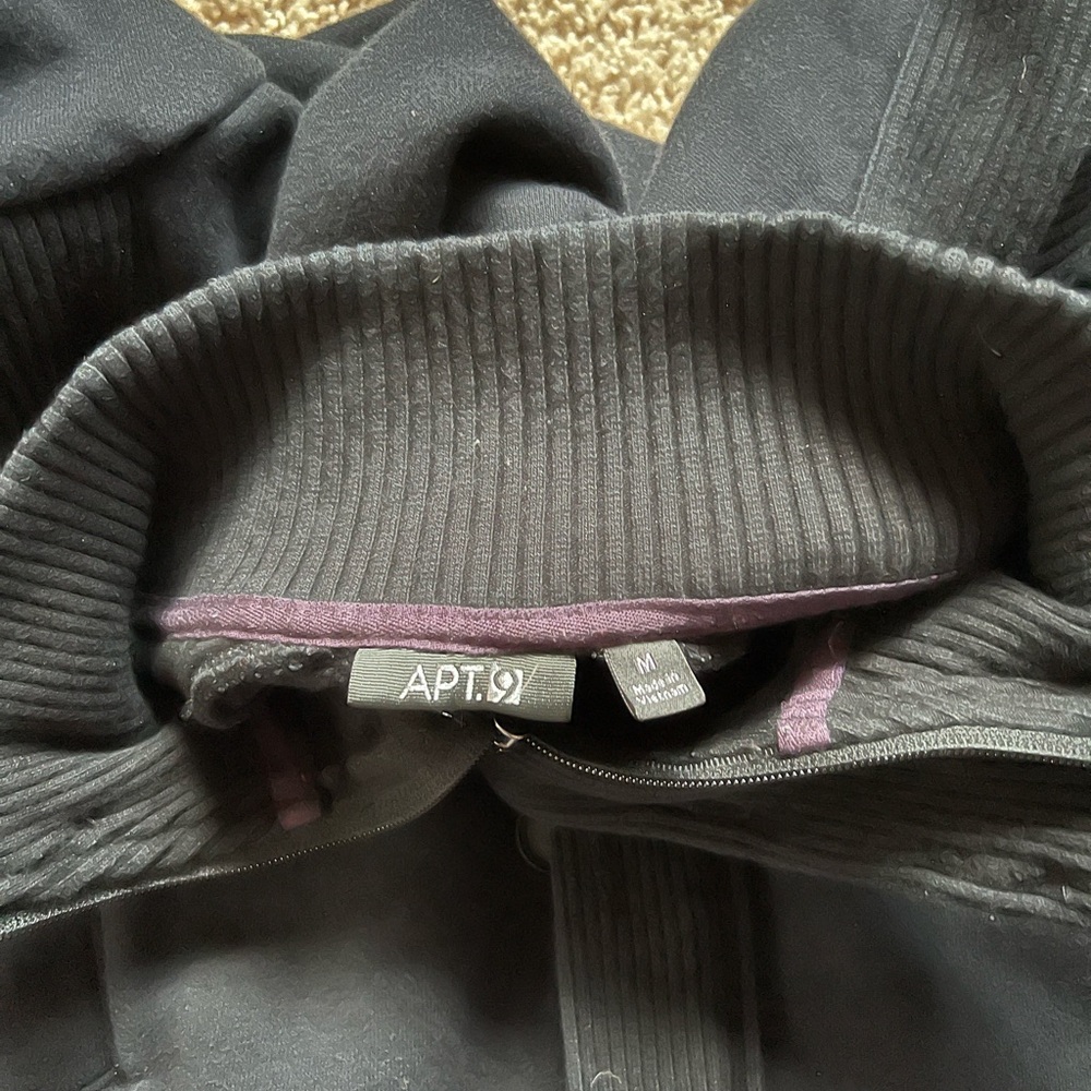 A pt. 9 Jackets & Coats | Apt 9 black Button and Zipper Jacket Men's Size M - Picture 2 of 3